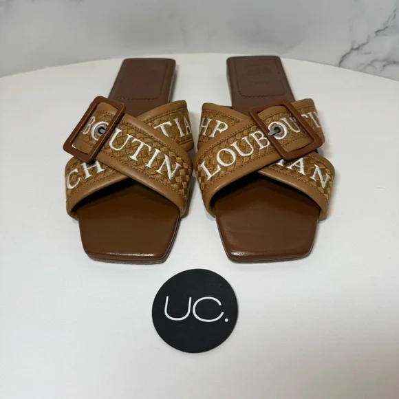 Christian Louboutin Crossimule Sandals. Brown. 37.5. - Picture 2 of 4